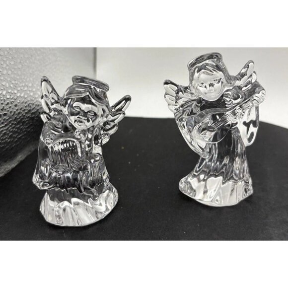 Marquis Waterford Crystal Angels with Lyre And Harp Set Of 2 - Picture 2 of 5